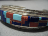 Important Vintage Native American Navajo Harry Jim Turquoise Sterling Silver Bracelet Old-Nativo Arts