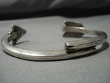 Important!! Vintage Native American Navajo Jimmie King Jr Sterling Silver Arrow Bracelet Cuff-Nativo Arts