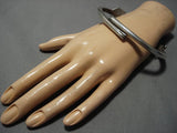 Important!! Vintage Native American Navajo Jimmie King Jr Sterling Silver Arrow Bracelet Cuff-Nativo Arts