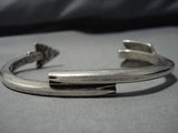 Important!! Vintage Native American Navajo Jimmie King Jr Sterling Silver Arrow Bracelet Cuff-Nativo Arts