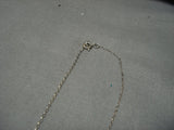 Important Vintage Native American Navajo Jimmie King Jr Turquoise Sterling Silver Necklace Old-Nativo Arts