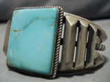 Important Vintage Native American Navajo Kirk Smith Turquoise Sterling Silver Bracelet Old-Nativo Arts