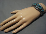 Important Vintage Native American Navajo Mae Begay Turquoise Sterling Silver Bracelet Cuff-Nativo Arts