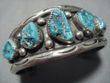 Important Vintage Native American Navajo Mae Begay Turquoise Sterling Silver Bracelet Cuff-Nativo Arts