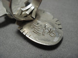 Important Vintage Native American Navajo Nel Morton Turquoise Sterling Silver Kachina Ring-Nativo Arts