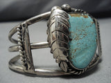 Important Vintage Native American Navajo Nelson Burbank #8 Turquoise Sterling Silver Bracelet-Nativo Arts