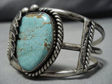 Important Vintage Native American Navajo Nelson Burbank #8 Turquoise Sterling Silver Bracelet-Nativo Arts