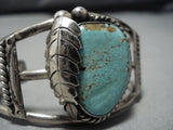 Important Vintage Native American Navajo Nelson Burbank #8 Turquoise Sterling Silver Bracelet-Nativo Arts