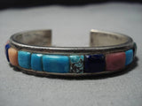 Important Vintage Native American Navajo Olivia Whitethorne Turquoise Sterling Silver Bracelet-Nativo Arts
