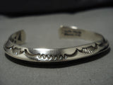 Important Vintage Native American Navajo Orville Tsinnie Sterling Silver Bracelet Old-Nativo Arts