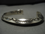 Important Vintage Native American Navajo Orville Tsinnie Sterling Silver Bracelet Old-Nativo Arts