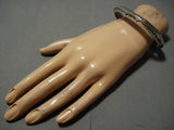 Important Vintage Native American Navajo Orville Tsinnie Sterling Silver Bracelet Old-Nativo Arts