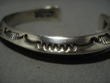 Important Vintage Native American Navajo Orville Tsinnie Sterling Silver Bracelet Old-Nativo Arts