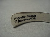 Important Vintage Native American Navajo Orville Tsinnie Sterling Silver Bracelet Old-Nativo Arts