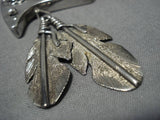 Important Vintage Native American Navajo Sterling Silver Bear Necklace Old-Nativo Arts
