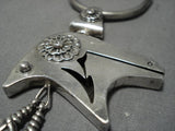 Important Vintage Native American Navajo Sterling Silver Bear Necklace Old-Nativo Arts