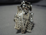 Important Vintage Native American Navajo Sterling Silver Kachina Nel Morton Ring-Nativo Arts