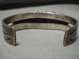 Important Vintage Native American Navajo Tommy Moore Domed Turquoise Sterling Silver Bracelet-Nativo Arts