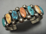 Important Vintage Native American Navajo Tommy Moore Domed Turquoise Sterling Silver Bracelet-Nativo Arts