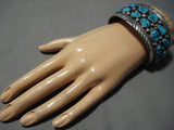 Important Vintage Native American Navajo Tommy More Turquoise Sterling Silver Bracelet Old-Nativo Arts