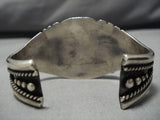 Important Vintage Native American Navajo Turquoise Sterling Silver Bracelet Old-Nativo Arts
