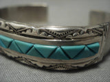 Important!! Vintage Native American Navajo Victor Moses Begay Turquoise Sterling Silver Bracelet-Nativo Arts
