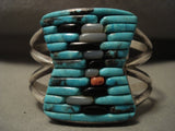 Important Vintage Navajo Charles Loloma Apprentice Turquoise Native American Jewelry Silver Bracelet-Nativo Arts