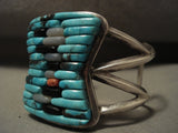 Important Vintage Navajo Charles Loloma Apprentice Turquoise Native American Jewelry Silver Bracelet-Nativo Arts