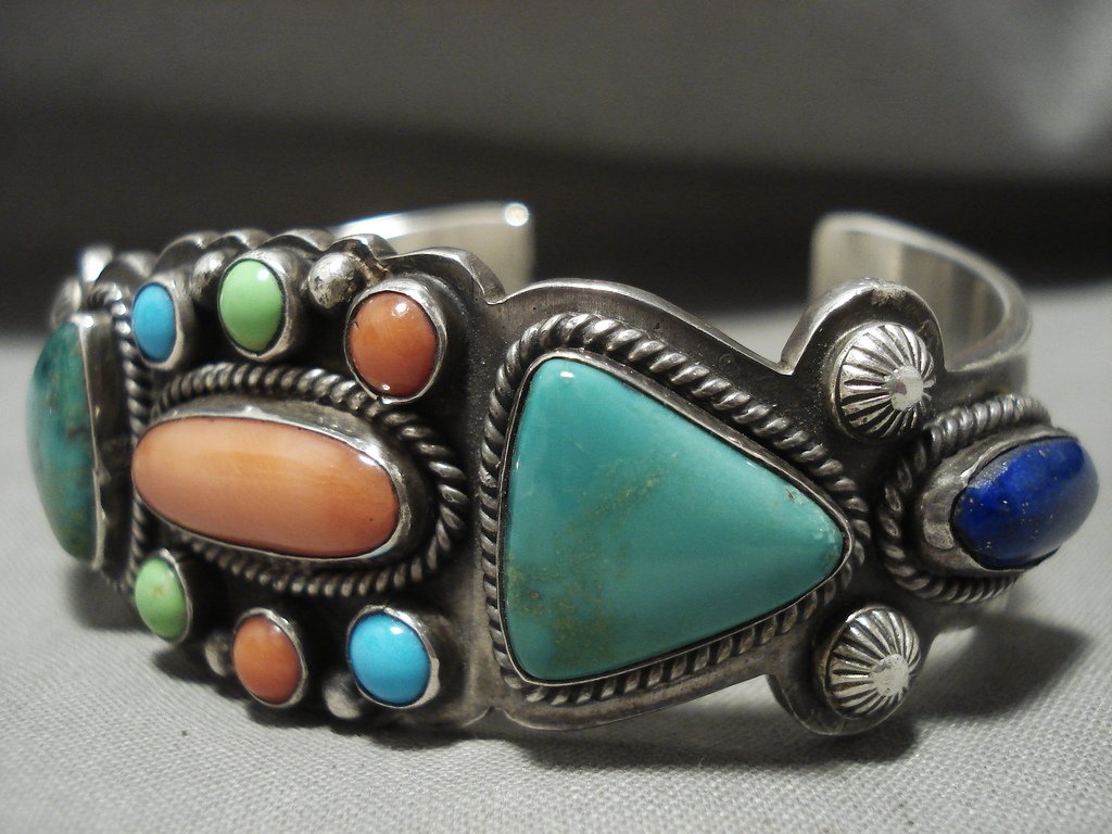 Important Vintage Navajo David Lister 'Heavy' Royston Turquoise