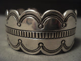 Important Vintage Navajo Deborah Native American Jewelry Silversmith Native American Jewelry Silver Hand Tooled Bracelet-Nativo Arts