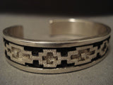 Important Vintage Navajo Famous Artist Vintage Navajo Native American Jewelry Silver Bracelet-Nativo Arts