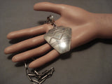 Important Vintage Navajo Gibson Nez Native American Jewelry Silver Necklace Old-Nativo Arts