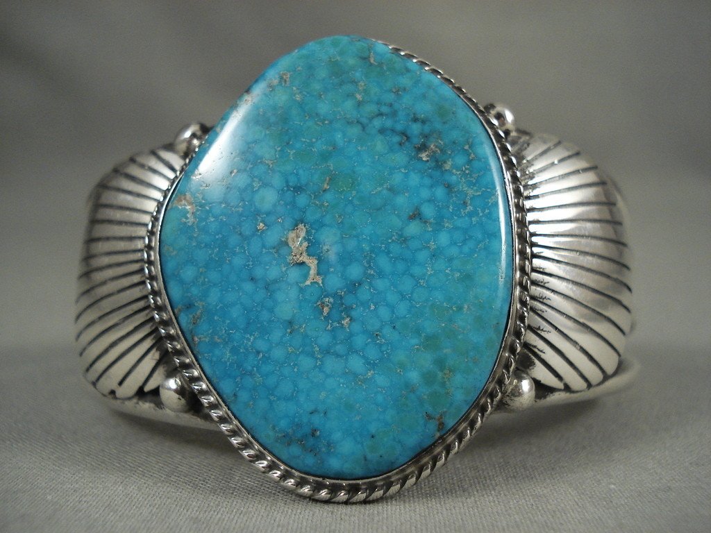 Important Vintage Navajo Herman Vandeder Lone Mountain Turquoise