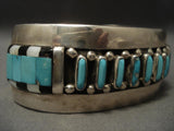 Important Vintage Navajo Jammie King Jr Native American Jewelry Silver Bracelet-Nativo Arts