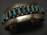 Important Vintage Navajo Jammie King Jr Native American Jewelry Silver Bracelet-Nativo Arts