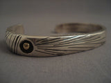 Important Vintage Navajo Jimmie King Jr (ingot Style) Native American Jewelry Silver Gold Bracelet-Nativo Arts