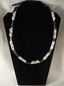 Important Vintage Navajo Jimmie King Jr Native American Jewelry Silver Necklace/ Hat Belt-Nativo Arts