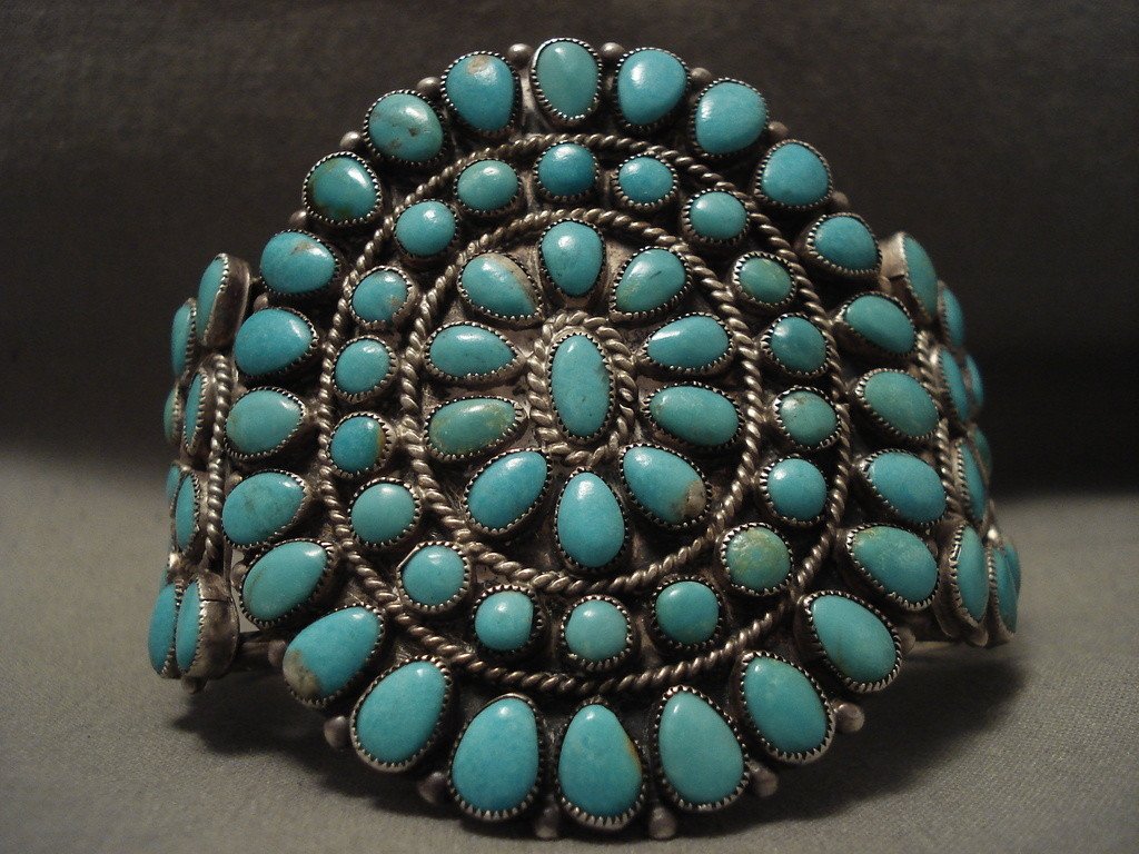 Important Vintage Navajo Jimmy Begay Turquoise Native American Important Vintage Navajo Jimmy Begay Turquoise Native American
