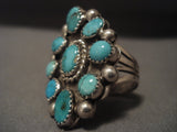 Important Vintage Navajo Kee Joe Benally (d.) Turquoise Native American Jewelry Silver Ring-Nativo Arts