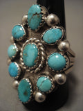 Important Vintage Navajo Kee Joe Benally (d.) Turquoise Native American Jewelry Silver Ring-Nativo Arts
