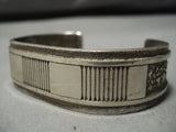 Important Vintage Navajo Kee Nez Sterling Silver Bracelet Old Native American Jewelry-Nativo Arts