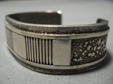 Important Vintage Navajo Kee Nez Sterling Silver Bracelet Old Native American Jewelry-Nativo Arts