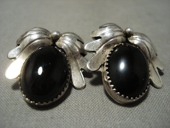Buy Stunning antique onyx earrings in 15ct gold  Kalmar Antiques