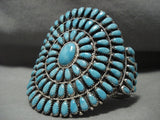 Important Vintage Navajo Larry Moses Begay Turquoise Native American Jewelry Silver Bracelet-Nativo Arts