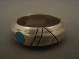 Important Vintage Navajo Native American Jewelry jewelry Jimmie King Jr Turquoise Silve Rring Old Pawn Vtg-Nativo Arts