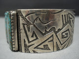 Important Vintage Navajo Native American Jewelry jewelry Richard Tsosie Turquoise Sterling Silver Bracelet-Nativo Arts