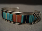 Important Vintage Navajo Raymond Yazzie Native American Jewelry Silver Gold Bracelet-Nativo Arts