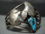 Important!! Vintage Navajo Roy Platero Turquoise Sterling Native American Jewelry Silver Bracelet-Nativo Arts