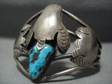 Important!! Vintage Navajo Roy Platero Turquoise Sterling Native American Jewelry Silver Bracelet-Nativo Arts