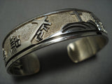 Important!! Vintage Navajo Sorrowful Mystery Sterling Silver Bracelet-Nativo Arts